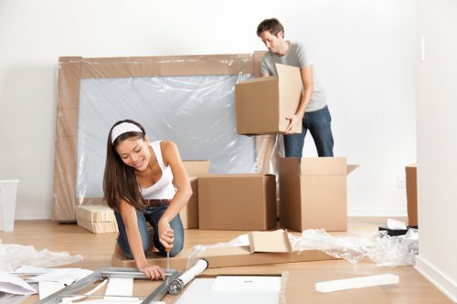 Removal van loading household furniture for an Anerley relocation