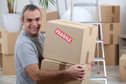 Removal team helping with a local house move in Anerley