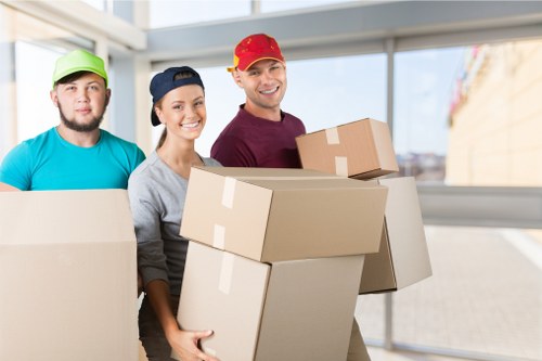 Packing and transporting office furniture during an Anerley move