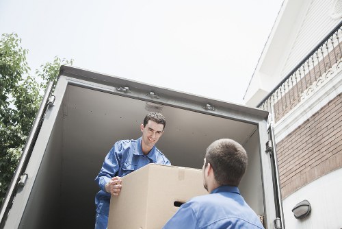 Packed boxes and furniture ready for removals in Anerley